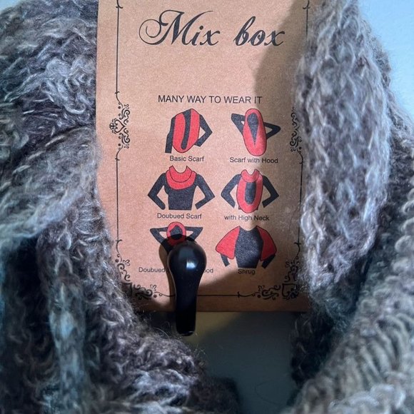 ✨5 For $15✨ NWT Purple Grey Fringe Scarf - Picture 5 of 6